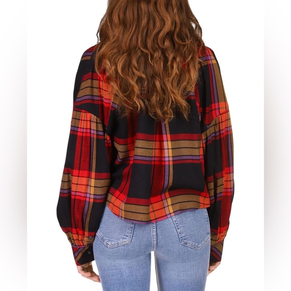 Anthropologie’s Sanctuary The Cabin Plaid Button-Down Shirt, Size M New w/Tag - Picture 3 of 10